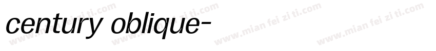 century oblique字体转换